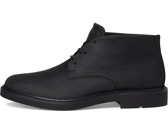 ECCO Men's Metropole London Lace Up Waterproof Chukka Boots Black Nubuck