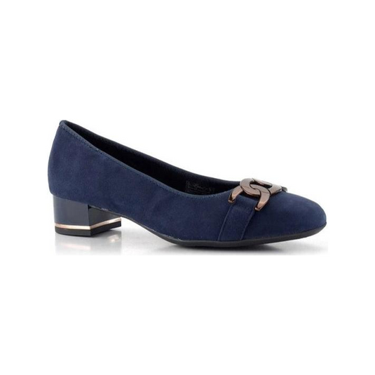 Ara Womens Gallant Suede Block Heel Blue