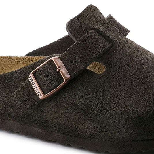 Birkenstock Sandals Boston Mocha Suede Leather