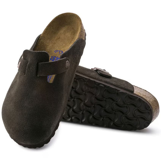 Birkenstock Sandals Boston Mocha Suede Leather