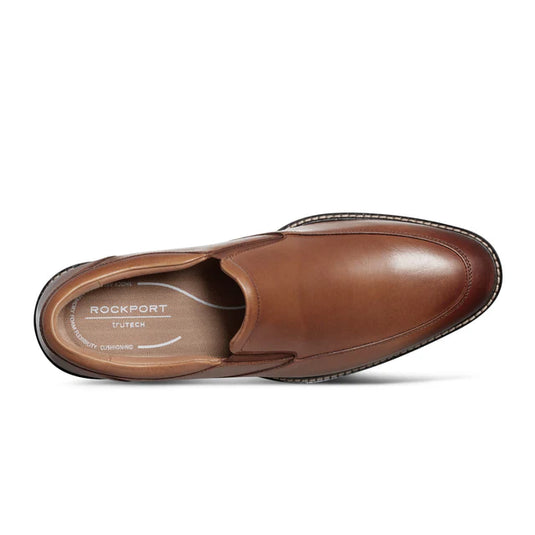 Rockport Men's Folton Almond Toe Dress Slip-on Loafers Medium Natural