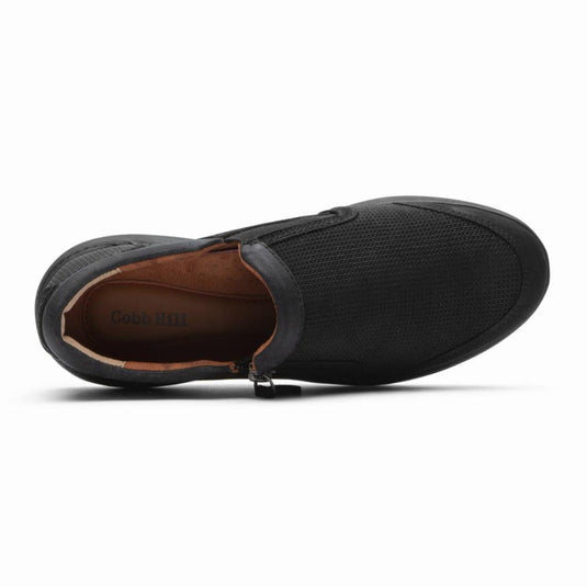 Cobb Hill Women's Skylar Zip Slip on Black