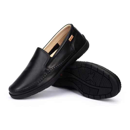 Pikolinos Men's MARBELLA Elastic closure moccasins Black
