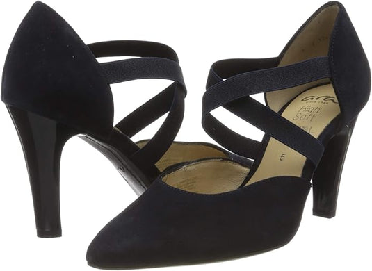 ARA Women's Frauke Strappy Court Shoes Black