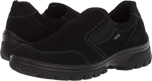 ARA Women's Shanaya Gore-tex Slip on Shoe Black Suede