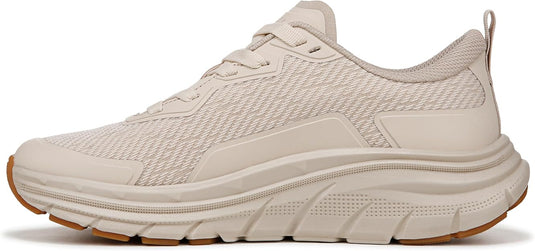 Vionic Women's  Walk Max Lace Up Sneaker Parchment Linear Mesh