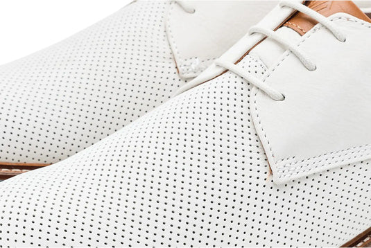Johnston & Murphy Tyson Perfed Plain Toe Men's - White