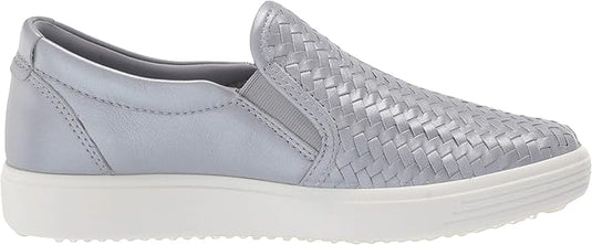 Ecco Women's Soft 7 Slip-On Silver Grey Metallic