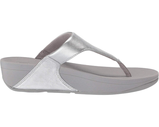 Fit Flop Women's LULU Leather Toe-Post Sandals Sliver