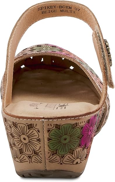 Spring Step L'Artiste Women's Spikey Clog Beige Multi