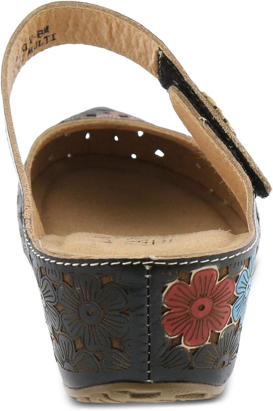 Spring Step L'Artiste Women's Spikey Clog Black Multi