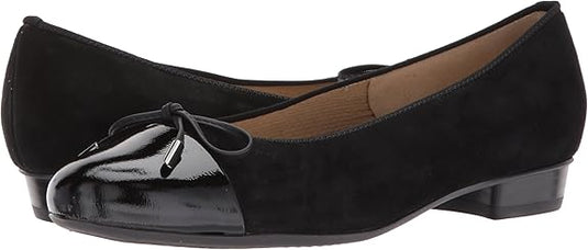 ARA Women's Betty flat shoe Black Suede