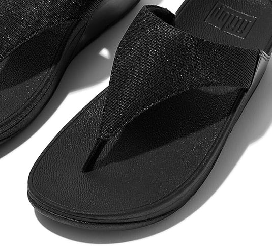 Fitflop Women's Lulu Shimmerlux Flip Flop Black