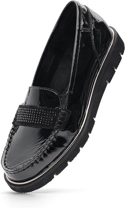 ARA Women's Dallas 2.0 Loafer Black Patent