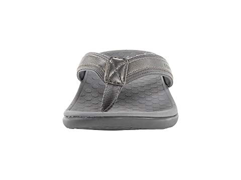 Vionic Women's Tide II Toe Post Sandals Pewter Metallic