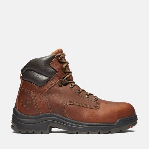 Timberland Men's Titan 6" Safety Toe Boot Coffee Full Grain