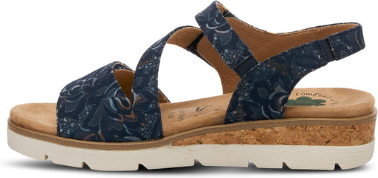 Spring Step Women's Haydennie Slingback Sandal Navy Multi