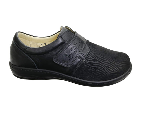 David Tate Women’s Evita Slip-On Shoe Black Stardust Calf