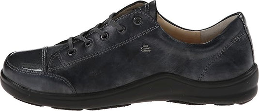 Finn Comfort Women's Soho-S Sneaker Soft,Negro/Stone Oxide