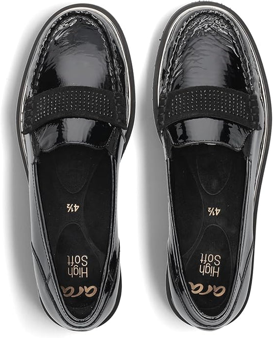 ARA Women's Dallas 2.0 Loafer Black Patent