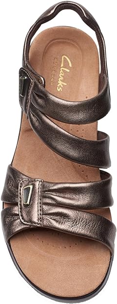 Clarks Women's Kitly Ave Sandal Bronze Leather