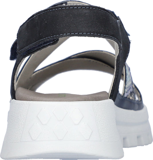 Waldlaufer Women's H-Nele Sandal blau jeans notte