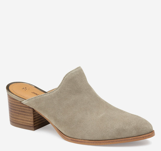 Johnston & Murphy Women's Trista Mule Taupe suede