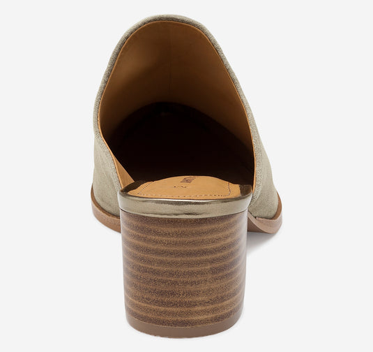 Johnston & Murphy Women's Trista Mule Taupe suede