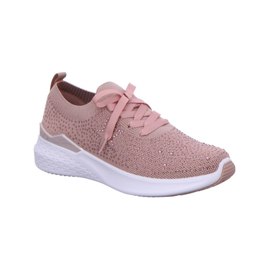 Ara Women's Maya Wovenstretch Lace up Sneaker Pweter