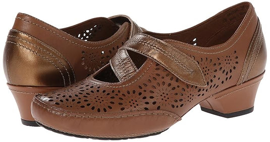 Aravon Women's Flex Lacey Dress Sandal Brown
