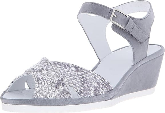 ARA Women's Cadence Dress Sandal Grey Snake