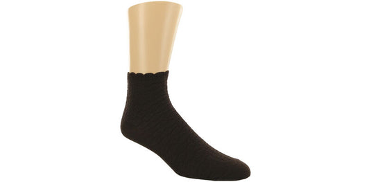 SAS Crotchet Net Womens's Socks - Brown- Medium