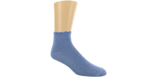 SAS Crotchet Net Womens's Socks - Blue- Medium