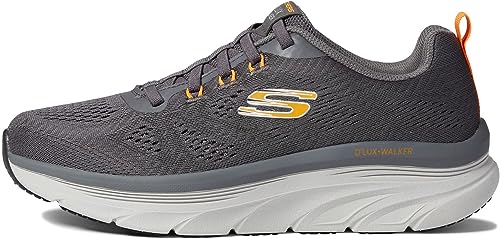 Skechers Men's Relaxed Fit: D'Lux Walker Commuter Sneaker Charcoal/Orange