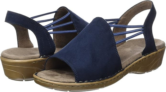 Jenny by Ara Women's Kimmy Sandal Navy Suede