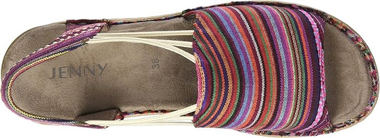 Jenny by Ara Women's Kimmy Sandal Canvas Multi