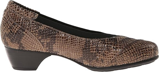 Aravon Women's Patsy-ar Pumps Taupe Snake