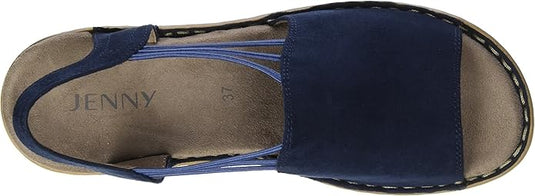 Jenny by Ara Women's Kimmy Sandal Navy Suede
