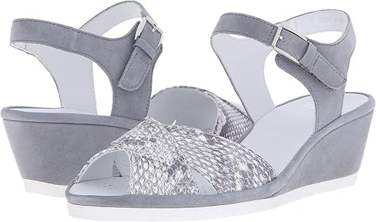 ARA Women's Cadence Dress Sandal Grey Snake