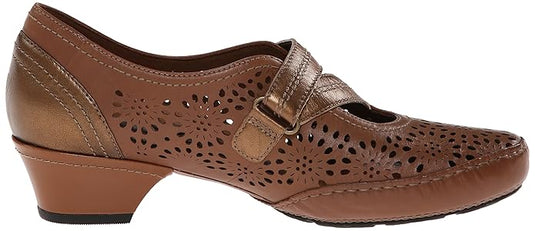 Aravon Women's Flex Lacey Dress Sandal Brown