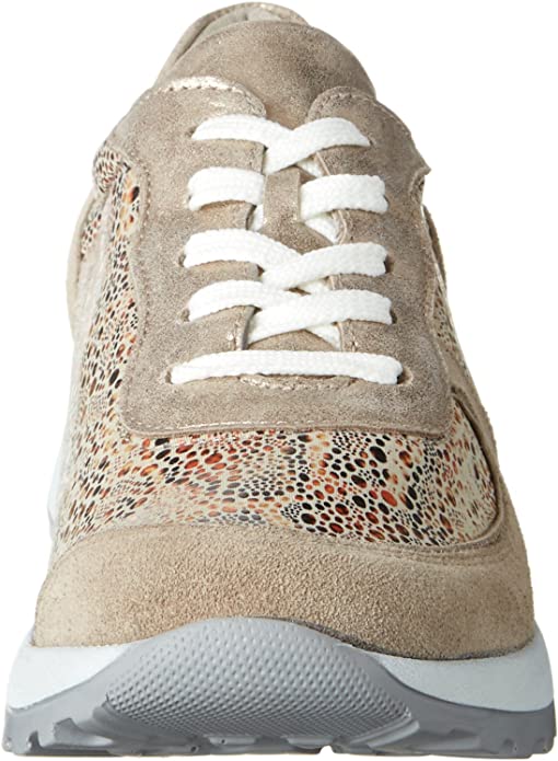 Waldlaufer Women's Hiroko Soft Lace Sneaker Cappuccino Light Gold