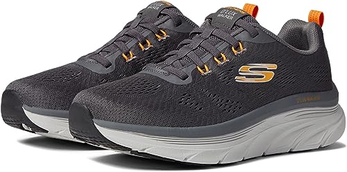 Skechers Men's Relaxed Fit: D'Lux Walker Commuter Sneaker Charcoal/Orange