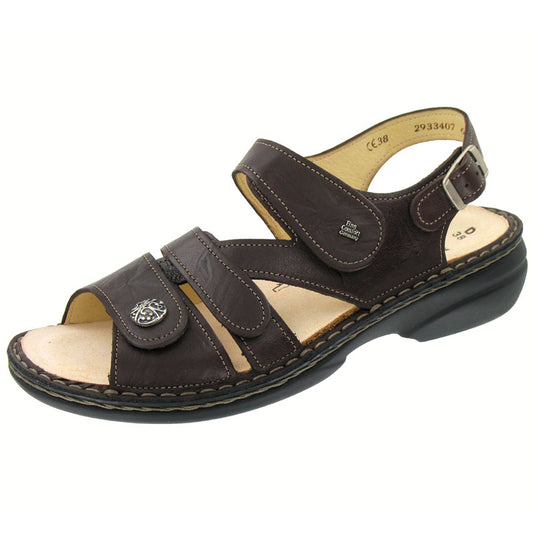 Finn Comfort Women's Gomera Soft Sandals Coffee Plisse