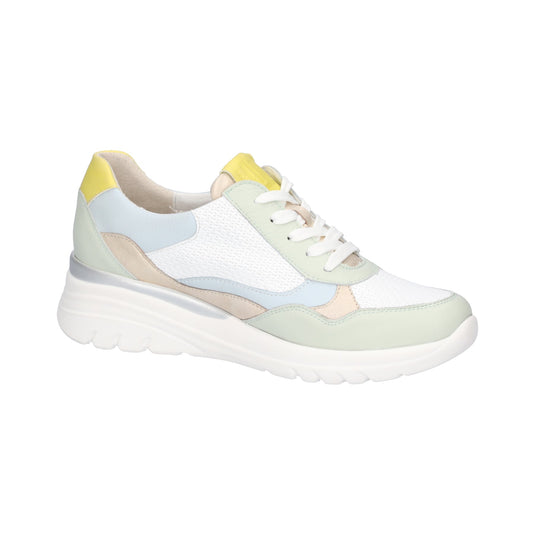 Waldlaufer Women's H-Clara Soft Sneaker Sky Lime