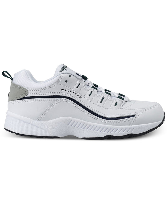 Easy Spirit Women's Romy Walking Shoes White/Navy Leather