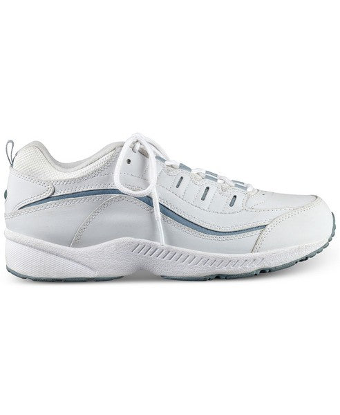 Easy Spirit Women's Romy Walking Shoes White/Light Blue Leather