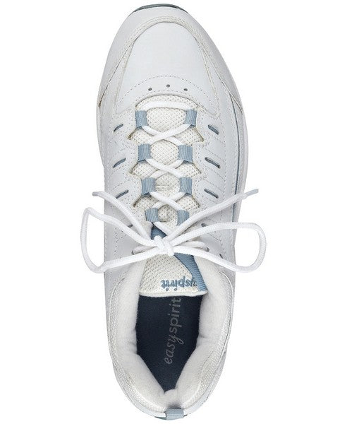 Easy Spirit Women's Romy Walking Shoes White/Light Blue Leather