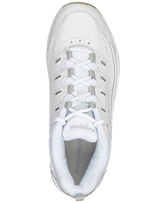 Easy Spirit Women's Romy Walking Shoes White/Grey Leather