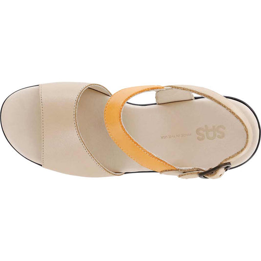 SAS Women's Heather Wedge Sandals Black Cappuccino / Orange