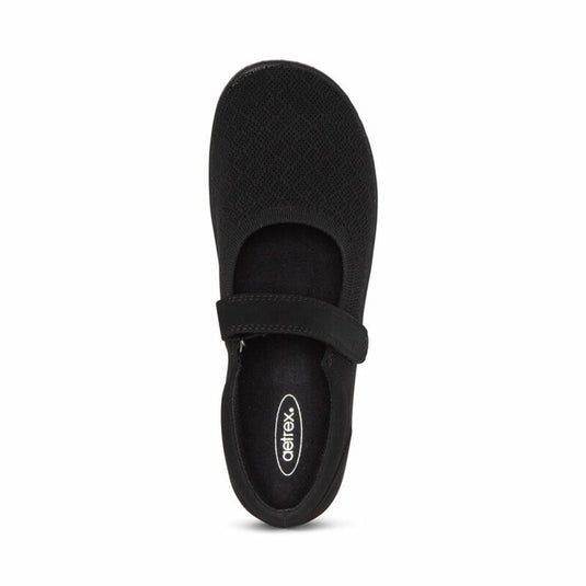 Aetrex Women's Helen Mary Jane Shoes Black